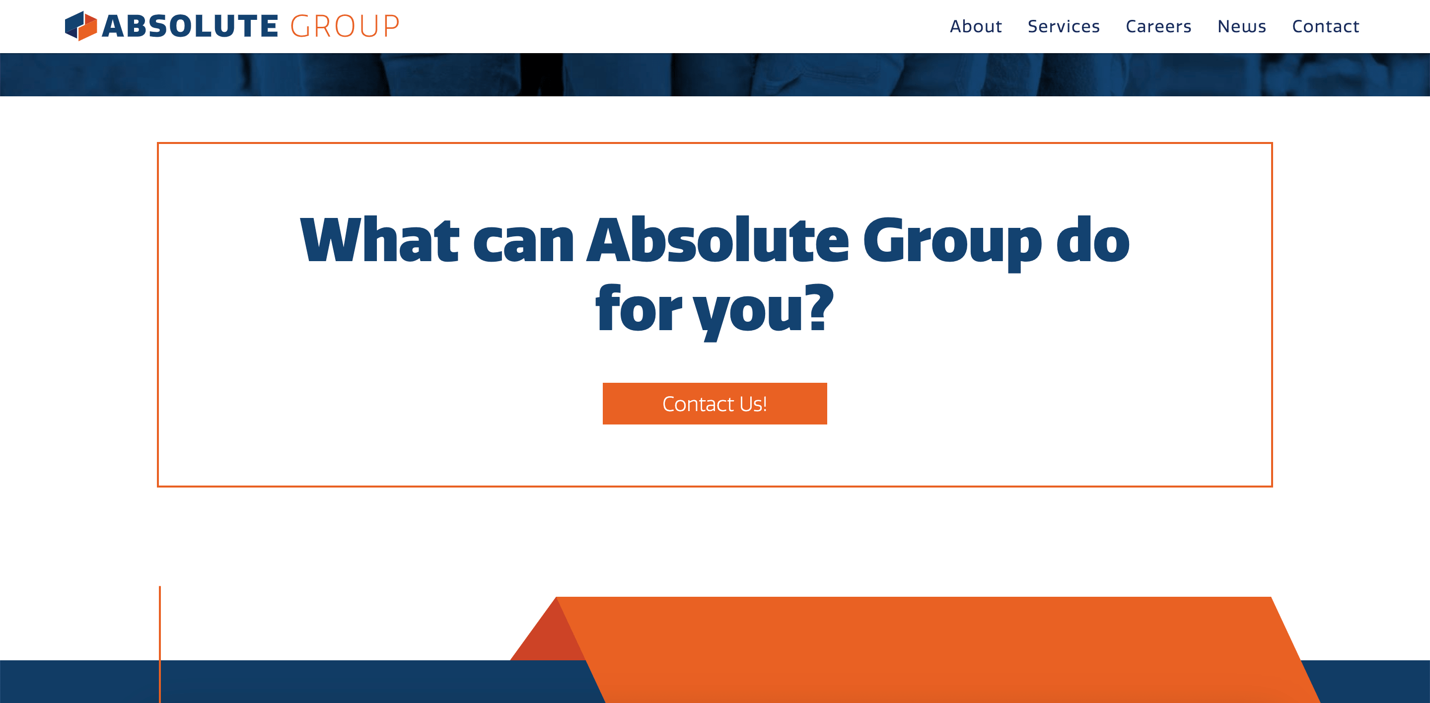 Absolute Group's homepage.