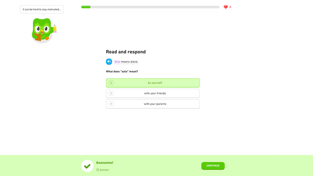 conversational website design example duolingo conversational web design